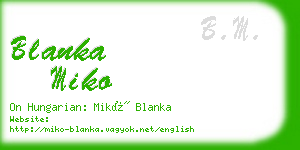 blanka miko business card